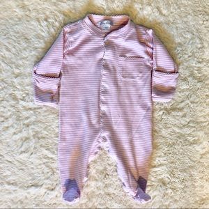 SOLD! Kissy Kissy Pink Stripe Footie